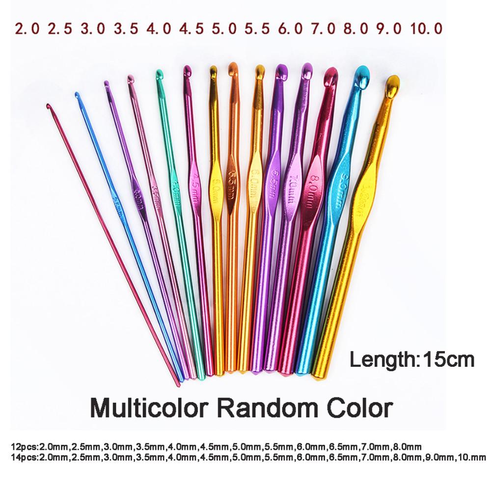 With Ergonomic Grips Yarn Craft Crochet Hook Set Sewing Needles Weave Accessaries Knitting Needles