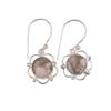 Natural Pink Copper Turquoise Gemstone 925 Sterling Silver Jewelry Hook Earrings EE-56-33