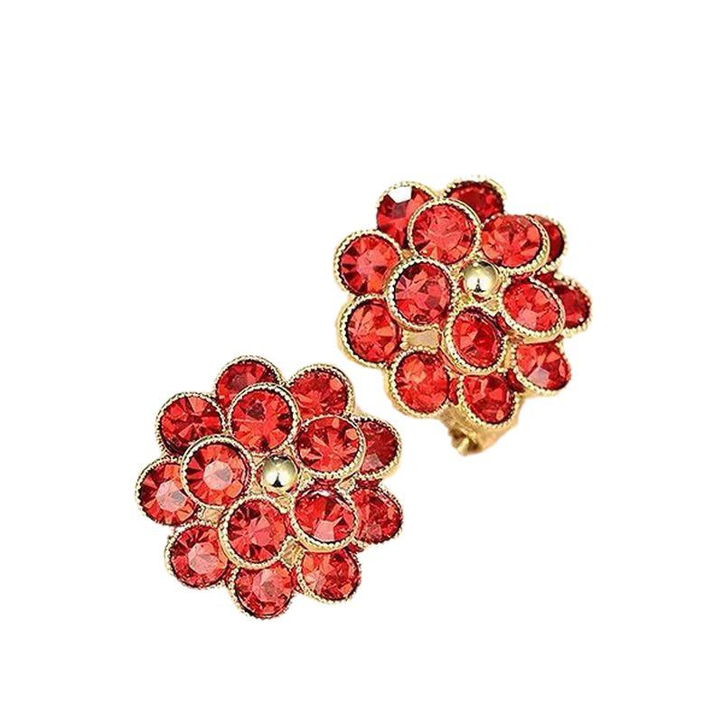 Elegant Flower Alloy Ear Cuffs: Retro French Style, Versatile, Trendy, Light Luxury Jewelry