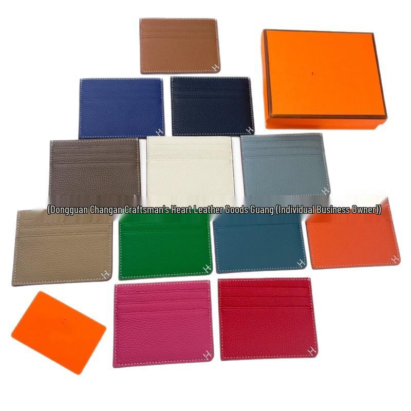 2025 Lychee Grain Leather Card Holder – Large Capacity with Multi-Card Slots and Coin Pocket.