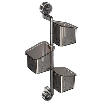 Strong Adhesive Wall Hanging Basket For Kitchen Countertop Modern Plastic Storage Container Easy Mount Design Removable Home Organization Tool