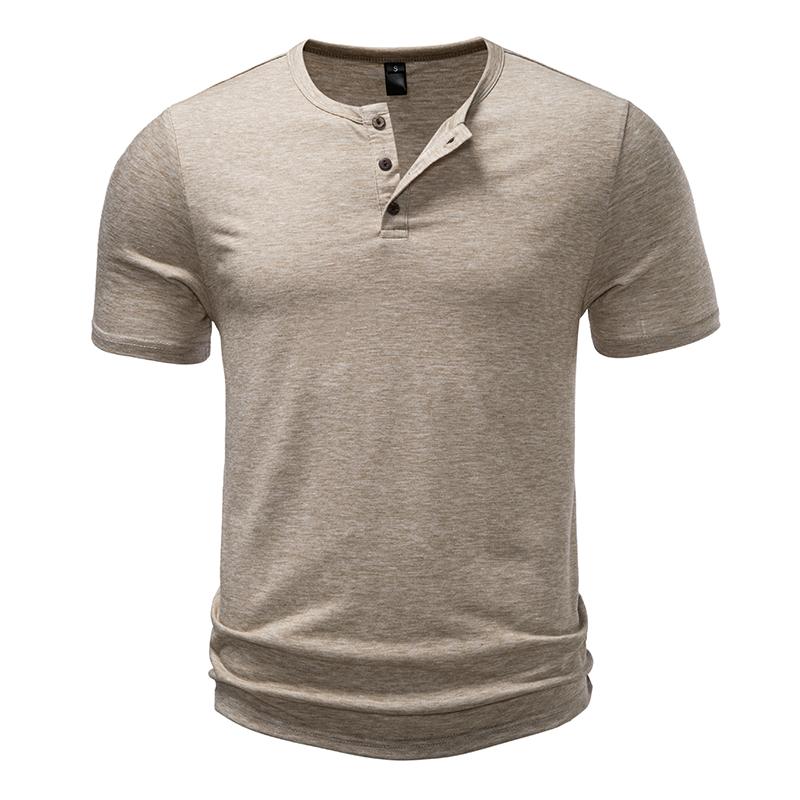 Vintage T Shirt Homme Menswear Clothing Sportwear 2026 Summer Cheap Tops Short Sleeve Solid Color Button Designer Man Camisetas