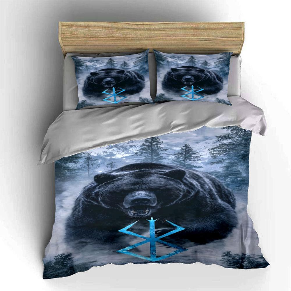 Bear, forest, and symbol. Bedding sets Duvet cover sets Duvet covers Pillowcases(1*Duvet Cover 2*Pillowcases without duvet insert)