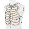 Chain Hollow Skeleton Frame Structure Breastbone Performance Prop Bone Costume Prop  Holiday Dress