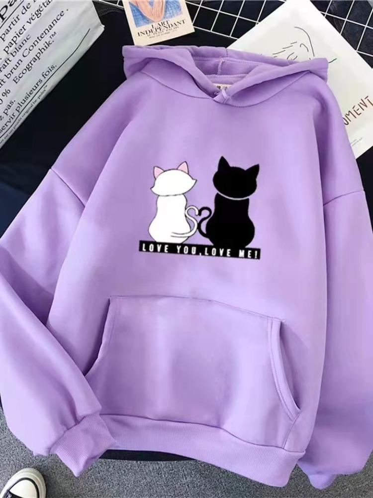 Factory direct sales hooded fleece sweater women's 2019 autumn and winter Korean version loose women's tops versatile trend students