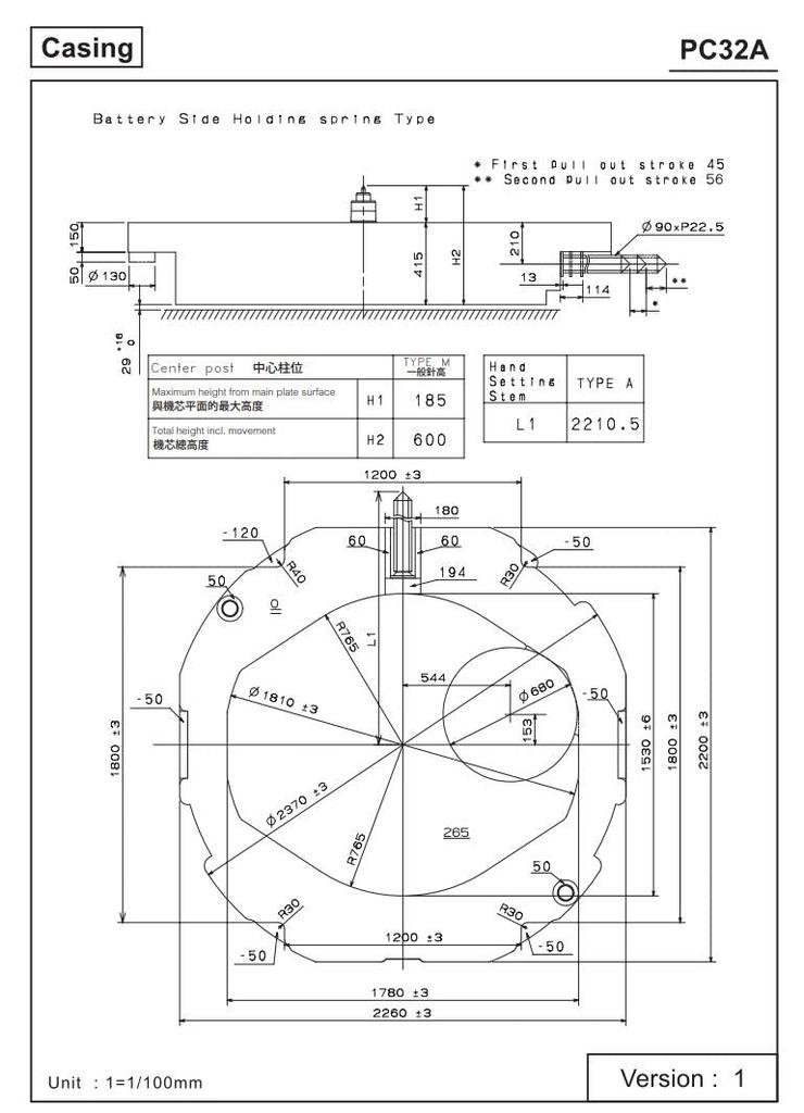 Datum 3 Zeiger Quarzwerk Uhr Reparaturteile für Seiko Kaliber PC32A 300