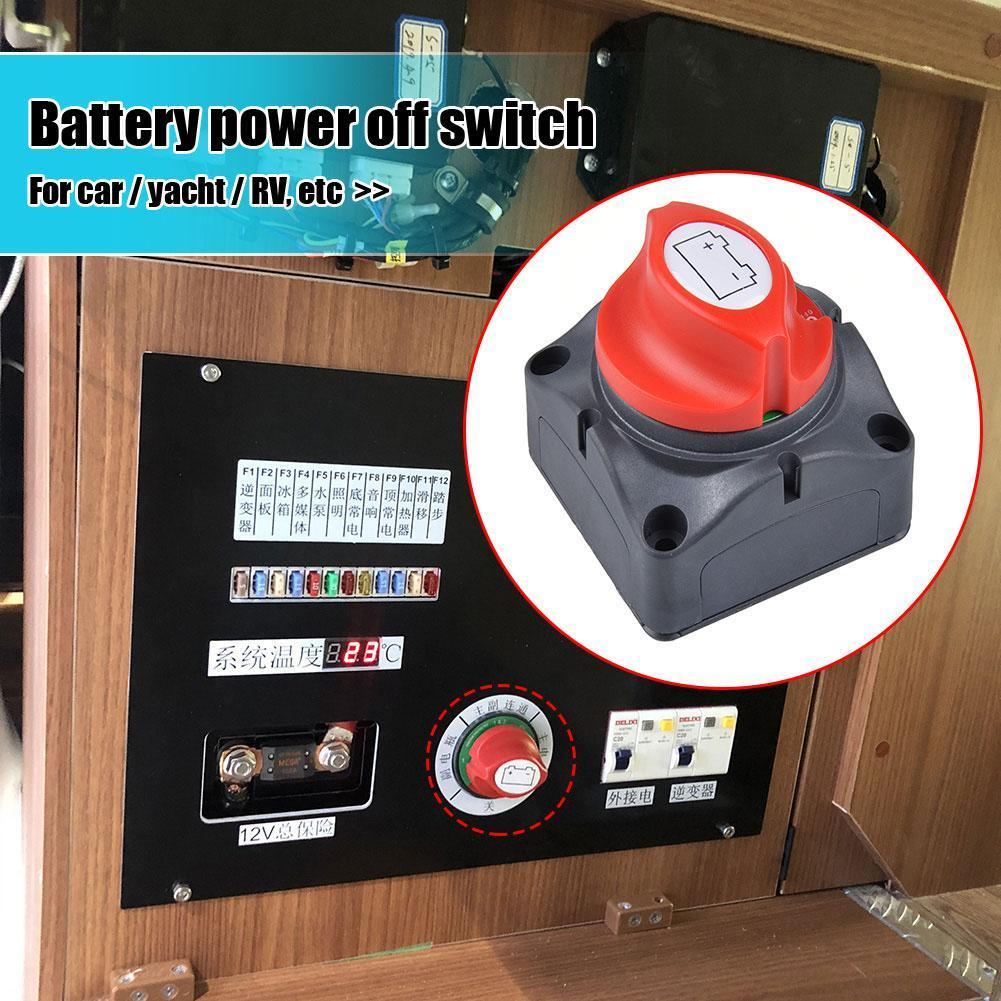 300A Auto Battery Disconnect Switch 2 Position Marine Battery Mass Switch Cut Off Switch Disconnect Rotary Switch for Car Boat