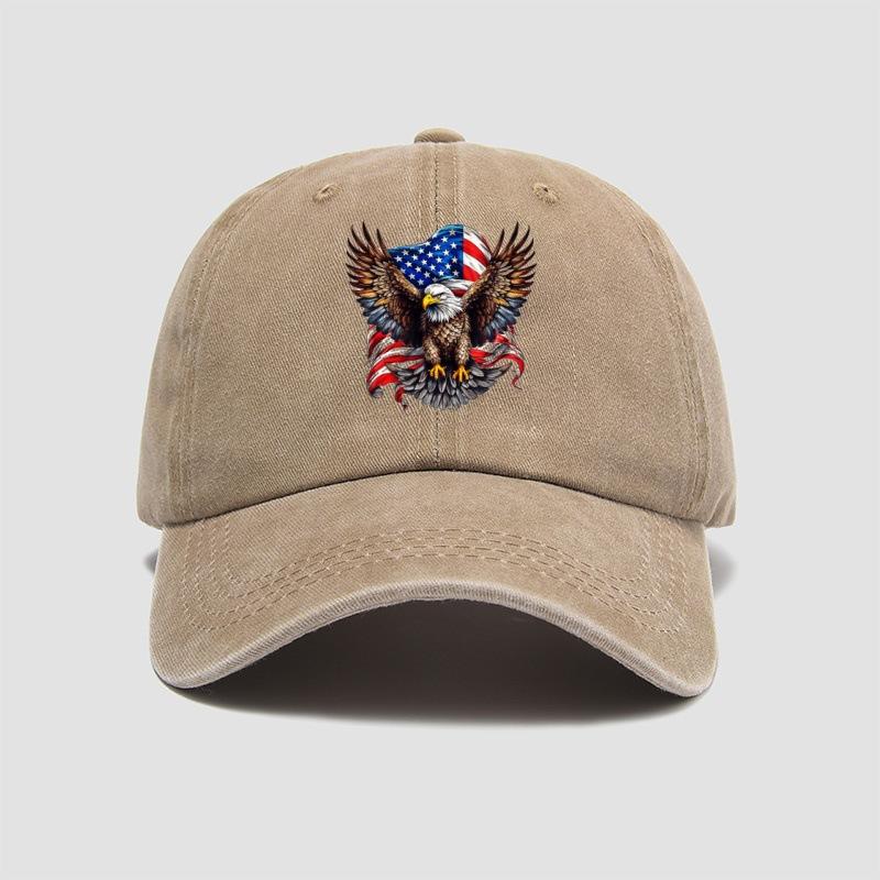 Eagle Flag Printed Baseball Cap, Versatile Style for Both Men and Women, Suitable for Daily Shopping and Travel