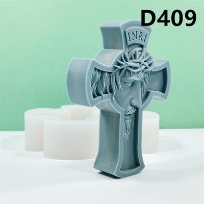 2D/3D Jesus Cross Statue Silicone Mold Jesus Kobe Candle Silicone Mold Candle Mould Greek Mythology Resin Mold  Gypsum Mould
