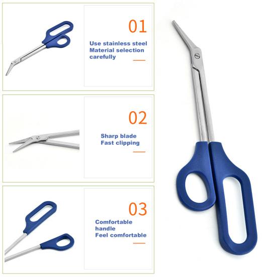 Toenail Scissor High Precision Cleaning Dirt Rust-Proof Easy Grip Long Handled Toenail Clippers