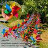 10pcs Handmade Striped Circular Wire Rope Windmill Colorful Suspension Windmill  Yard and Garden
