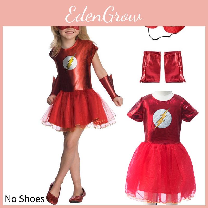 Bsrlons Halloween Flash Girl Children's Role-playing Costume Cosplay Stage Performance Dress