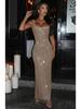2026 European & American Summer Backless Sequin Evening Gown with Spaghetti Straps