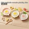 Manual Spice Grinder Ceramic Garlic Grater Plate, with Leaf Handle Design, Tableware Gift Easy Cleaning Kitchen Grinding Tool, for Ginger And