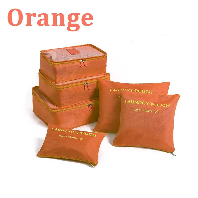 7Pcs Folding Travel Organizer Storage Bags Wardrobe Cube Suitcase Packing Set Storages Luggage Clothes Shoe Box