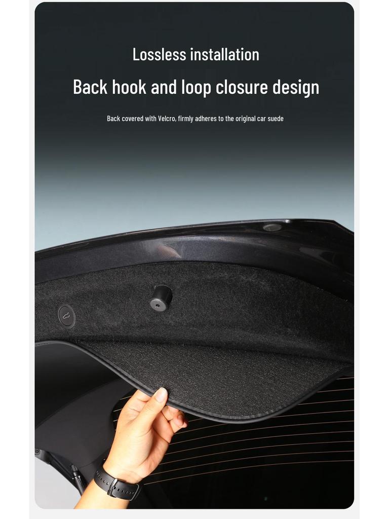 Tesla Model Y Refresh Trunk Tailgate Mat - Leather Sticker for Tailgate Protection and Interior Enhancement