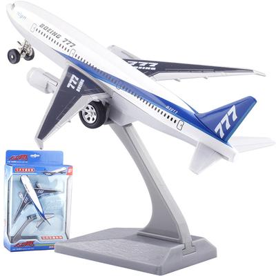 Παιχνίδια 1/400 Diecast Metal Plane Model Toys 7 ιντσών Boeing 777 Pull Back Replica with Sound & Light Model Aircraft for Kids Toys