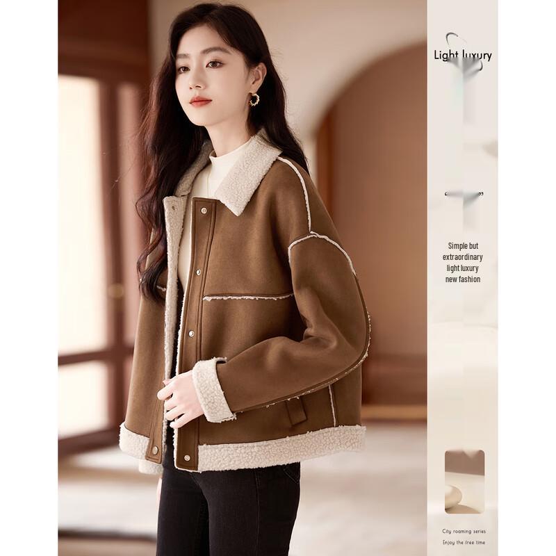 

Women s Elegant Simple Long-Sleeve Short Jacket L