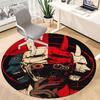 1PC Cyberpunk Mask Office Round Area Rug, Mat Suitable For Office, Under Office Chairs Bedroom Living Room Home Decor, Room Deco