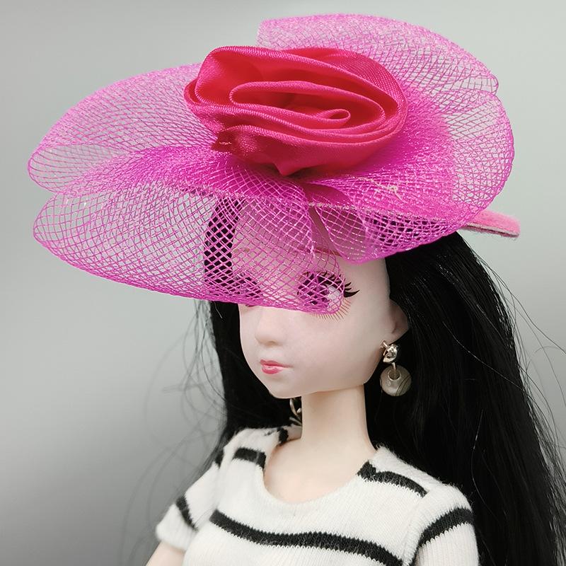 Noblewoman Butterfly Crown Headdress: 11.5" Doll Accessory with Flannel Yarn Net