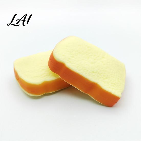 Sliced Bread Fidget Toys 1/2Pcs Simulated Toast Stress Relief Toy Squeeze Sensory Toy Soft Stretchy Fake Food for Kids Teens Adults Desk Reliever