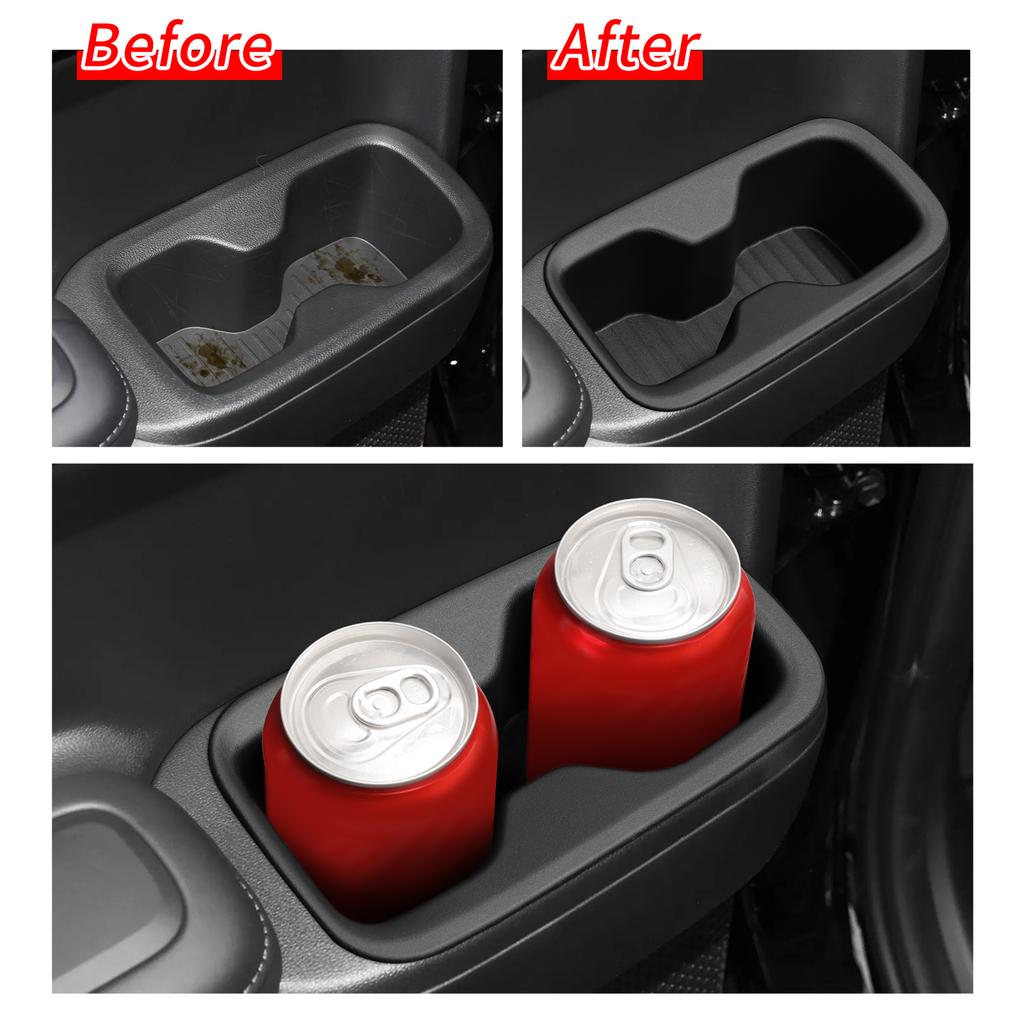 For Hyundai Santa Fe 6/7 Seats 2025-2026 (2Row and 3Row) Door Side Cup Holder Insert Cup Box Shock-Absorbing Storage Tray TPE