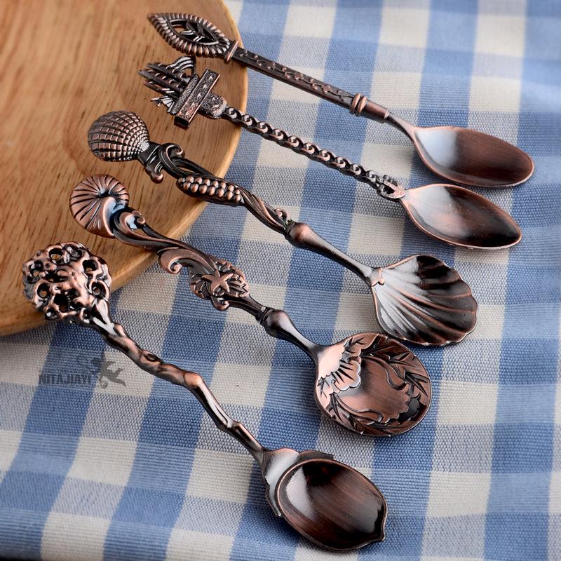 Western Cutlery 5-Piece Colored Coffee & Dessert Spoon Set