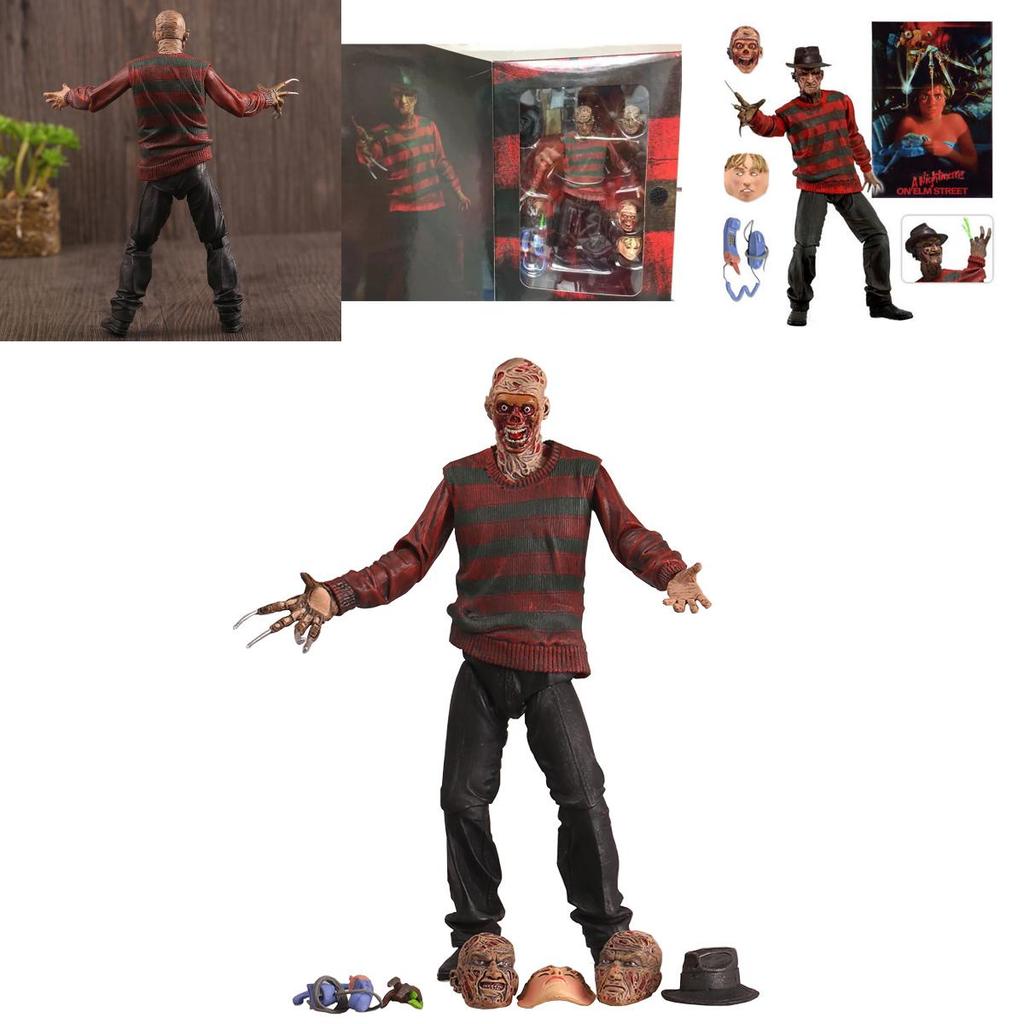 Ultimate Freddy Krueger 7" Action Figure Premium Nightmare On Elm Street Collectible