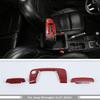 For 2018- Jeep Wrangler JL Red Carbon Armrest Storage Box Switch Cover Trim