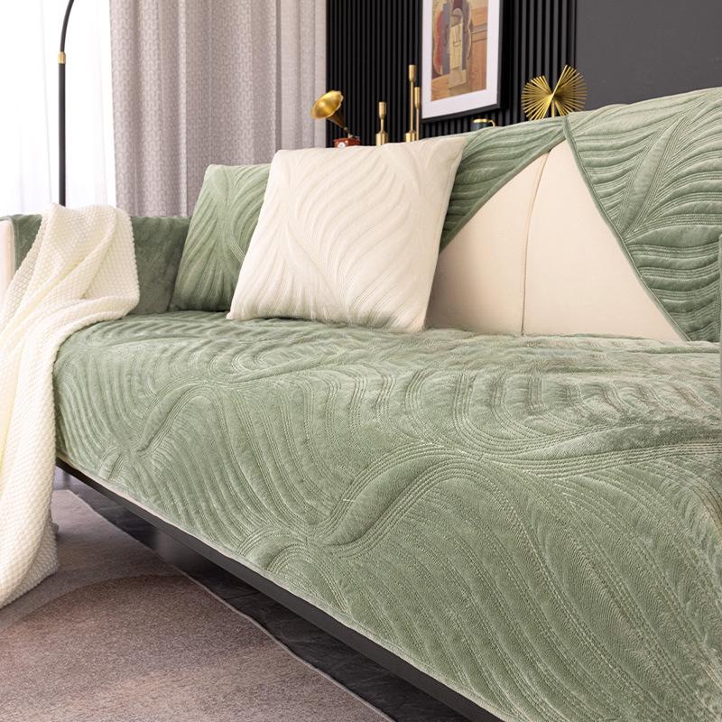 Crystal Velvet Sofa Cushion Four Seasons Universal Non-Slip Cushion Modern Simple Thickened Sofa Cover Cover Cloth