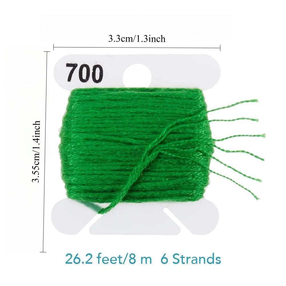 100/96 Colors High Tenacity Embroidery Thread Set Cross Stitch Sewing Thread with Floss Bins&Scissors Thimble Cross Stitch Tool