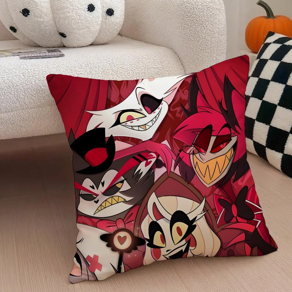 Edgy Musikalisch Schrullig Animiert HHazbin Hotel Kissenbezug Sofakissenbezug Versteckter Knopf Strapazierfähiges Polyester Stuhlkissen