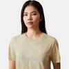 Calvin Klein Letter Embroidered Cotton Breathable Round Neck Pullover Short Sleeve T-Shirt Women Tops Mung-Bean-Yellow J218885_2