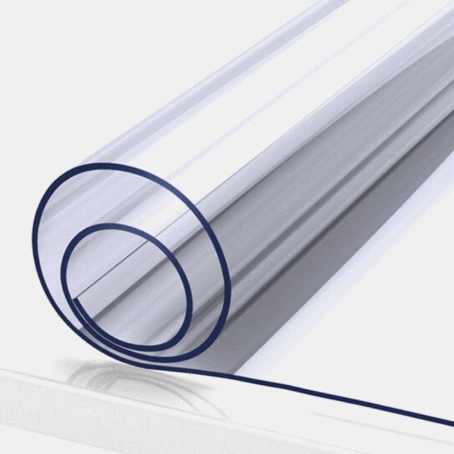 1.0mm Transparent PVC Tablecloth Waterproof Oil Proof Soft Glass Table Cover for Living Room Kitchen