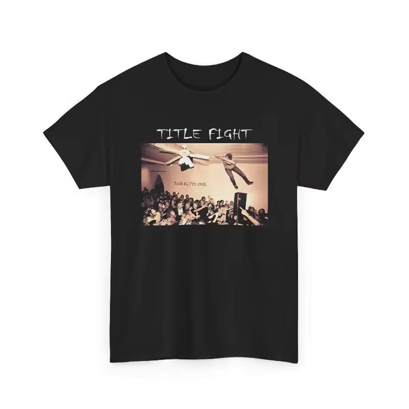 Title Fight "Head in the Ceiling Fan" Graphic T-Shirt Summer Men's and Women's Loose and Breathable T-shirt Top