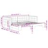Daybed Extendable Pink 90x200 cm Velvet