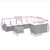 VidaXL Salon de Jardin avec Coussins 10 pcs, Canapés de Terrasse, Ensemble de Meubles de Patio, Mobilier d'Extérieur, Gris 3257495