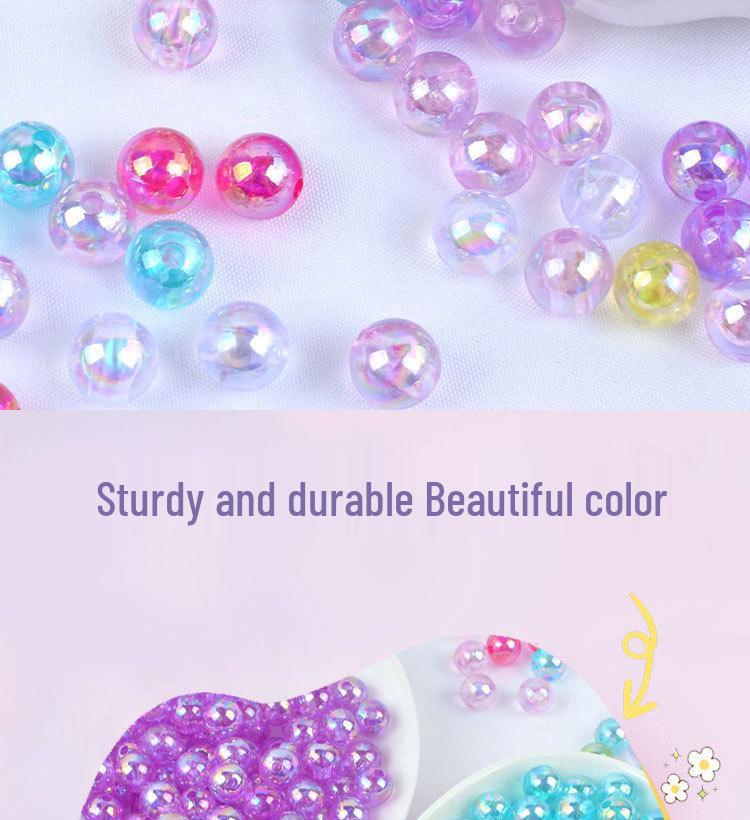 Acrylic Solid Color Round Beads for DIY Jewelry Bracelet Making