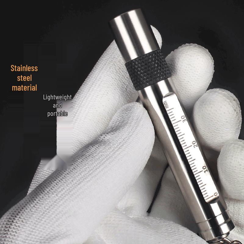 365nm Purple Light Mini Stainless Steel Flashlight Keychain for Antiques, Collectibles & Jade Identification