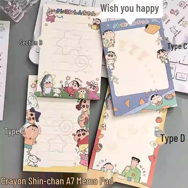 Crayon Shin-chan A7 Cute Colorful Cartoon Notepad - Creative Student Style