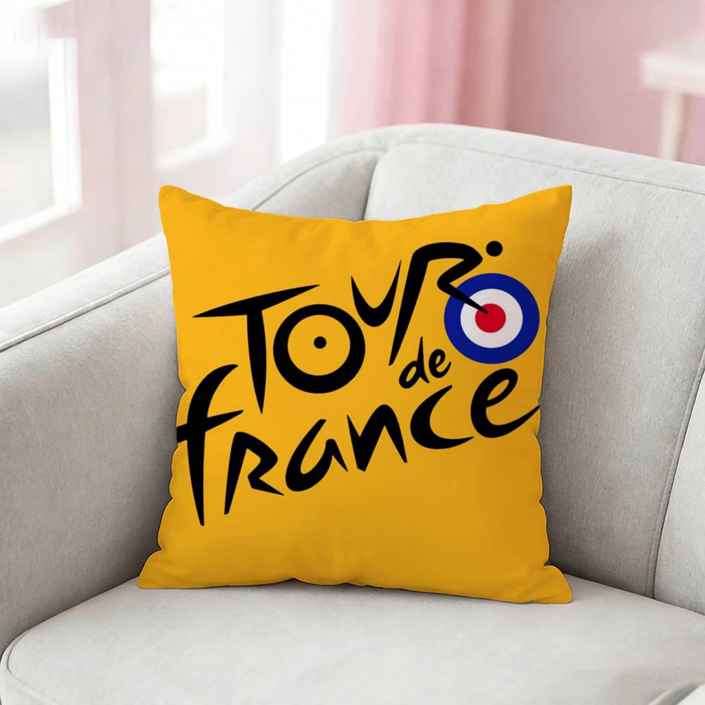 T-Tour De France Bike Pillow Case Cushion Cover Throw Pillow Case For Car Sofa