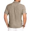 Linen Shirts For Men Short Sleeve Button Down Summer Color Shirt Casual Fashion Loose Lapel Tops