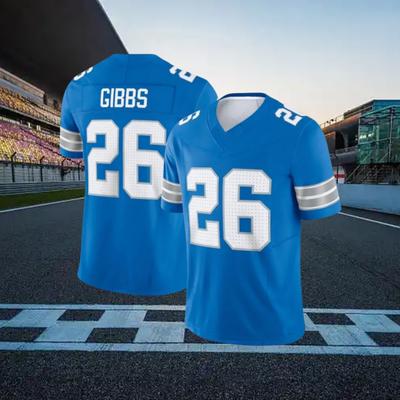 Detroit Football Jersey Men's Women's Youth St. Brown Gibbs Hutchinson LaPorta Football Shirt 3D Printing Breathable Comfort