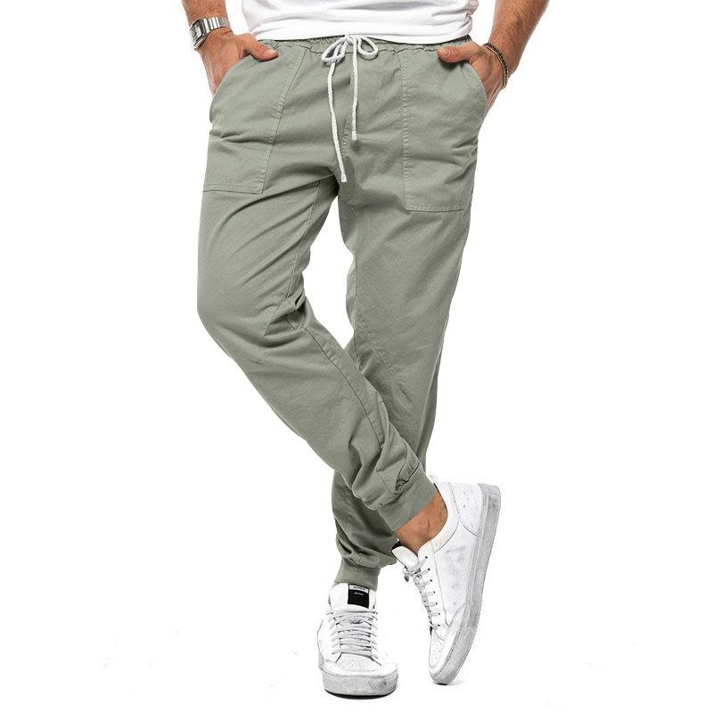 Spring and Summer Men's Classic Drawstring Woven Casual Sports Pants Loose and Comfortable Fashion Drawstring Pants