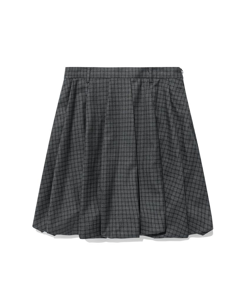 Nice Ghost Club Ffats Check Balloon Layered Skirt Pants_Charcoal(Ng2Fsupa90A)
