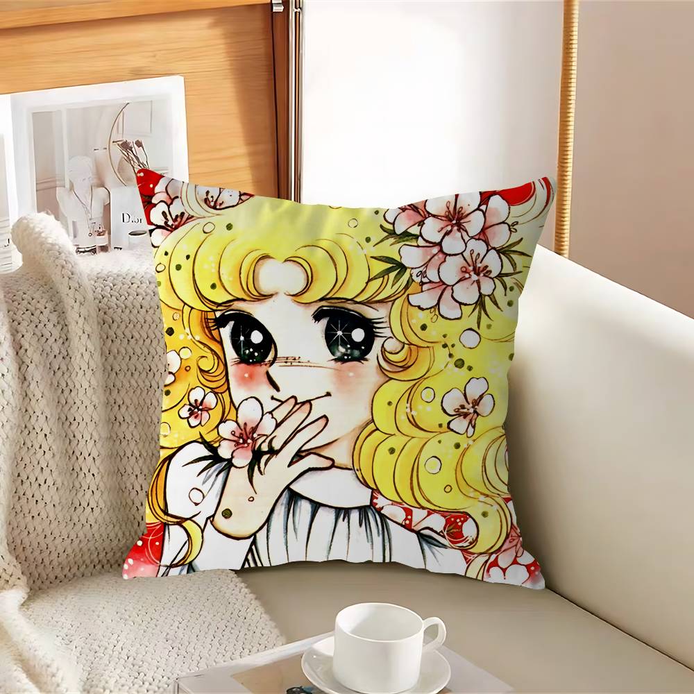 Аниме C-CandyS CandyS Наволочка Съемная Моющаяся Наволочка – Всесезонный Мягкий Лен 12x12Inch