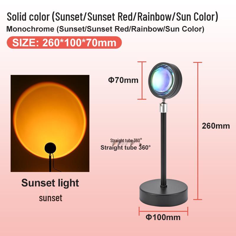Sunset Lamp Color-Changing Night Light for Photography, Live Streams, Influencers & Atmosphere Projection