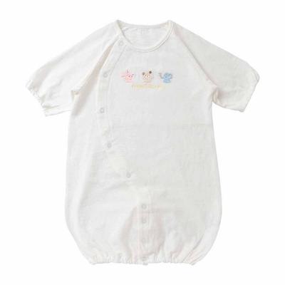 De chick raffi all snap für Neugeborene und hergestellt in [Creme Coco] Bär, Kaninchen, Elefant, Stickerei, Jersey, Zweiwege [Schrittverschluss/2-Wege], Babys,
