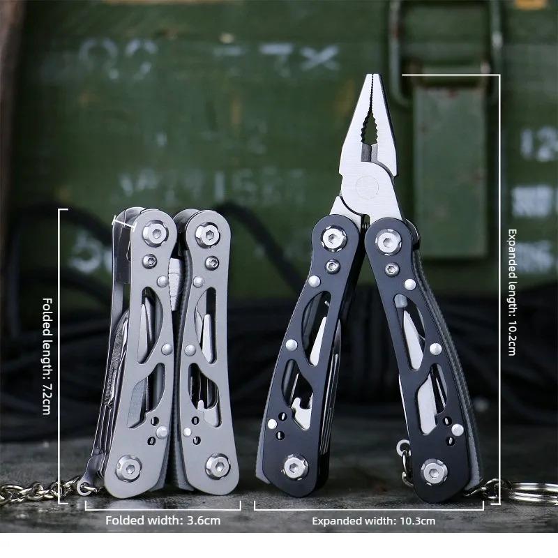 Outdoor All Steel Multifunctional Pliers Mini Function Combination Folding Knife Pliers Home Emergency Tool