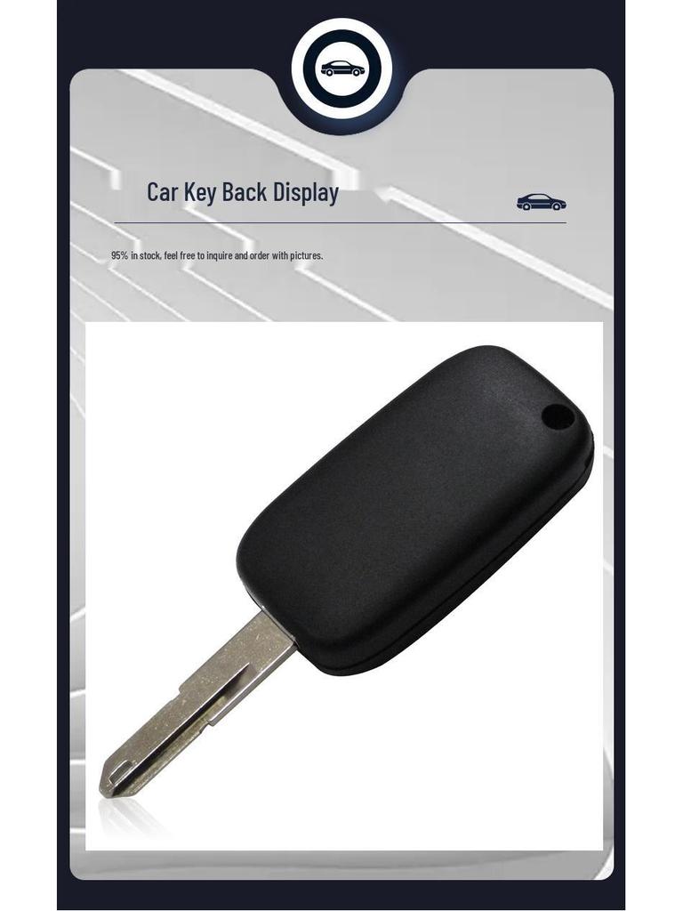 Renault 3-Button Folding Remote Key Shell - Smart Replacement (No Logo)